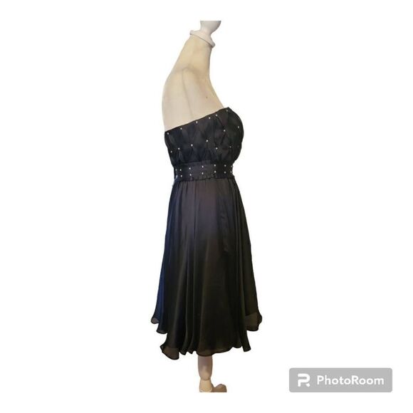 White House Black Market Black Strapless Cocktail Dress Size 00 - Picture 4 of 8